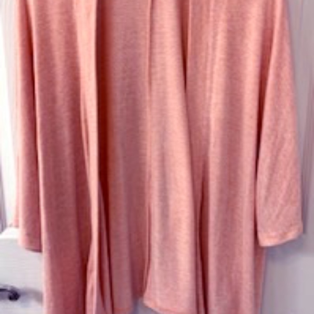 Soft peach shrug